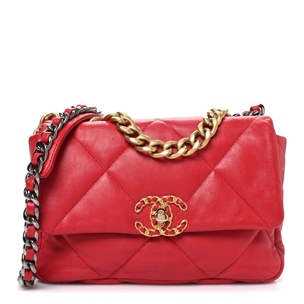 Lambskin Quilted Medium Chanel 19 Flap #263346C42B